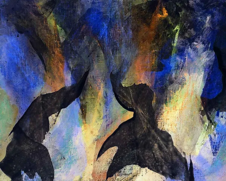 Walter Mikes: „Schatten“, 2023, Fineartprint auf Hahnemühle Büttenpapier, 40x50cm, mit Rahmen 53x73cm