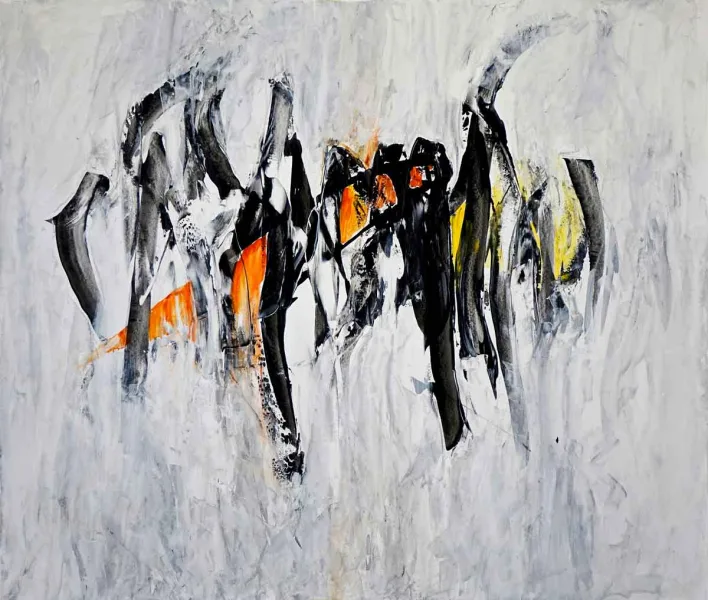 Walter Mikes: "Good Vibrations", 2014, Gouache auf Fabriano-Papier, 115x151cm